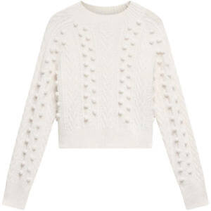 Mint Velvet Cream Wool Blend Cable Jumper